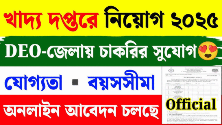 Food Depertment Recritment 2025