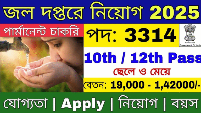 Water Depertment Recruitment 2025